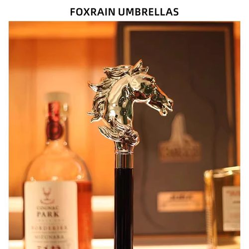 FOXRAIN贵族伞动物马头复古直杆