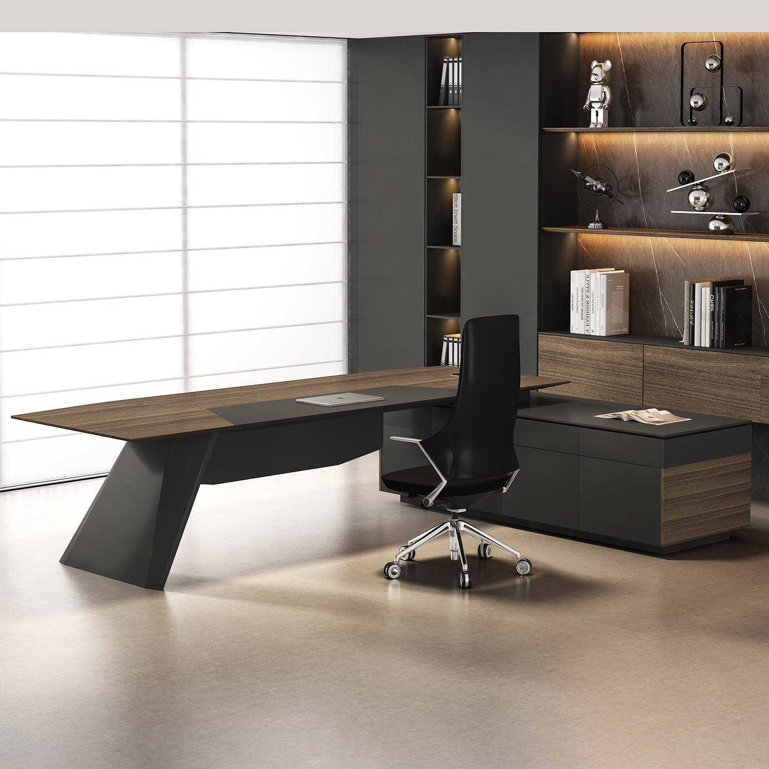 老板办公桌轻奢高级感大班台