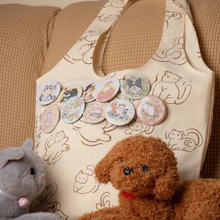 【爱心猫猫】帆布背心包善待流浪动物主题正能量纪念帆布包