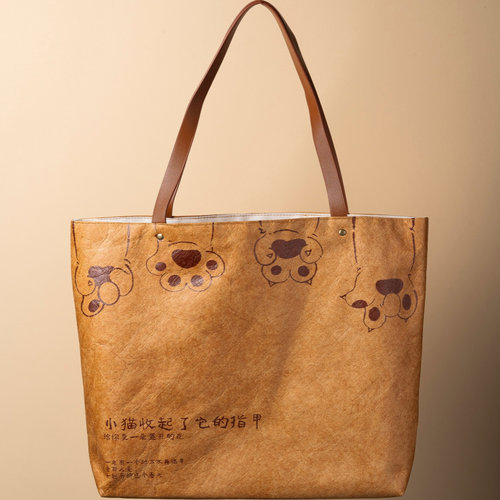 原创手绘善待毛孩子托特包