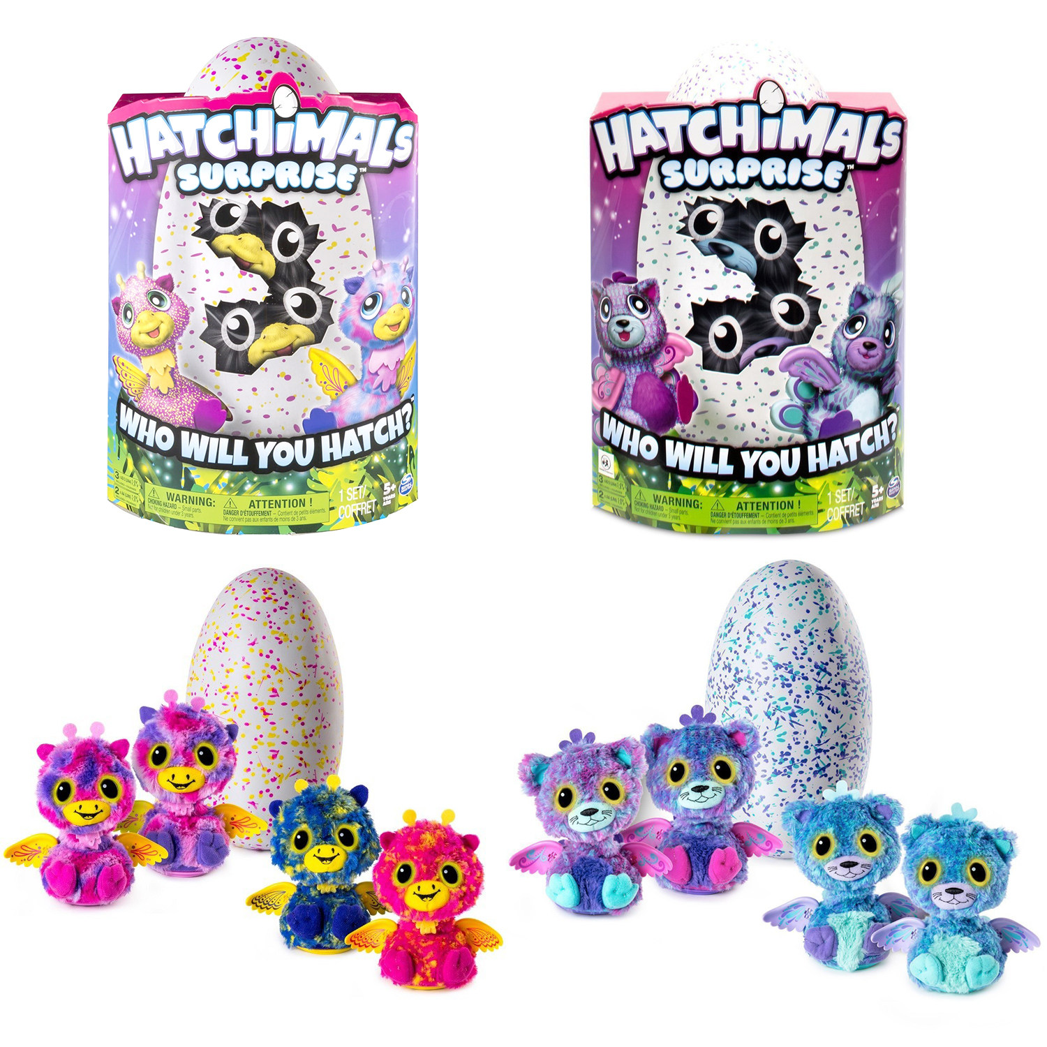 hatchimals哈驰魔法蛋孵化神奇宠物盲盒双胞胎会说话女孩儿童玩具