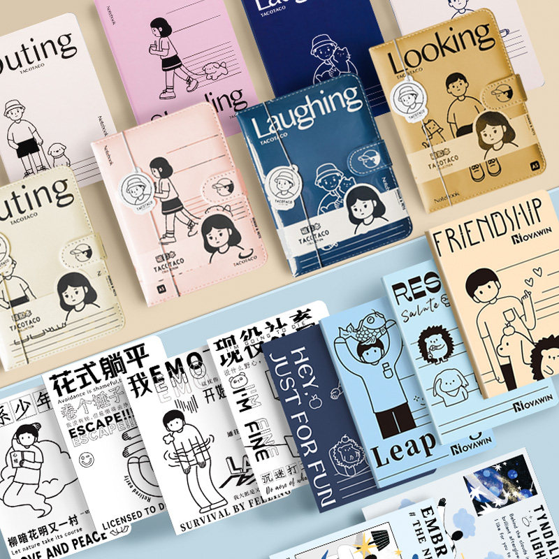 墨染文坊系列空白页多功能手账本磁扣精装高颜值小本子笔记本文艺青年趣味简约卡通男女生学习文具ins创意风,文具电教/文化用品/商务用品,笔记本/记事本,淘宝优惠券,粉丝福利购,淘宝优惠卷