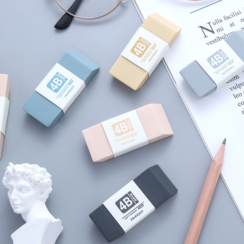 小槑同学莫兰迪色系4b铅笔式橡皮