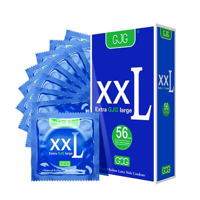 GJG套英文版外贸工厂直销condoms 避孕套56mm大号套3只10只装