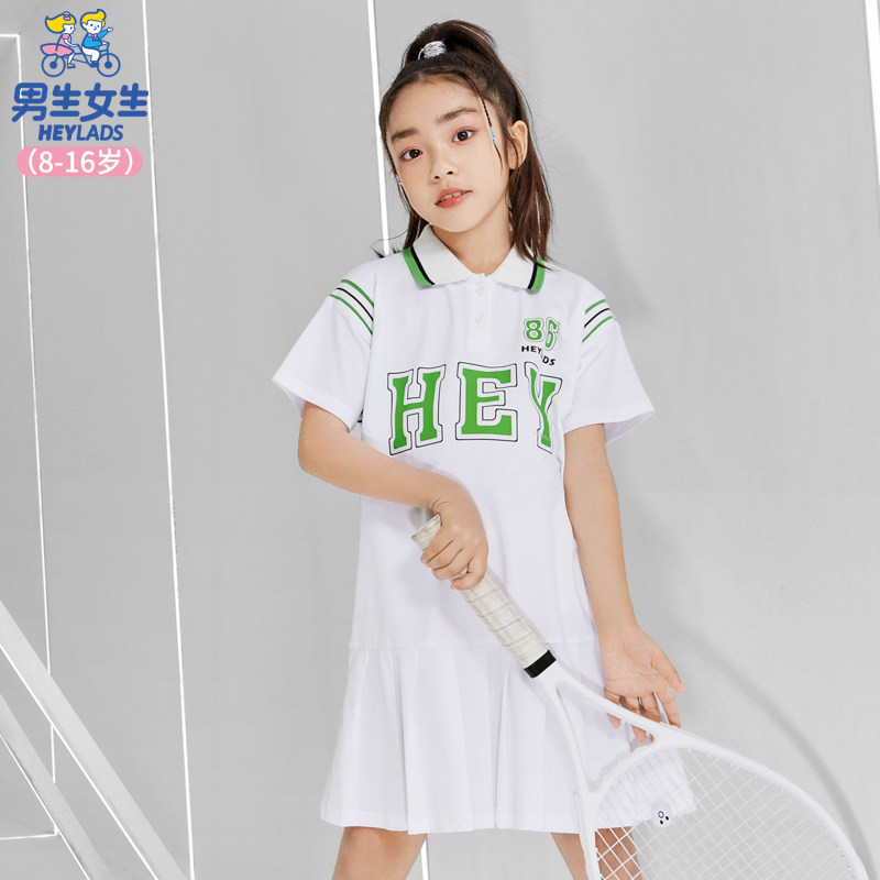 【CC家居控】夏季新款时尚透气女大童运动短袖连衣裙NDLCJ23515A