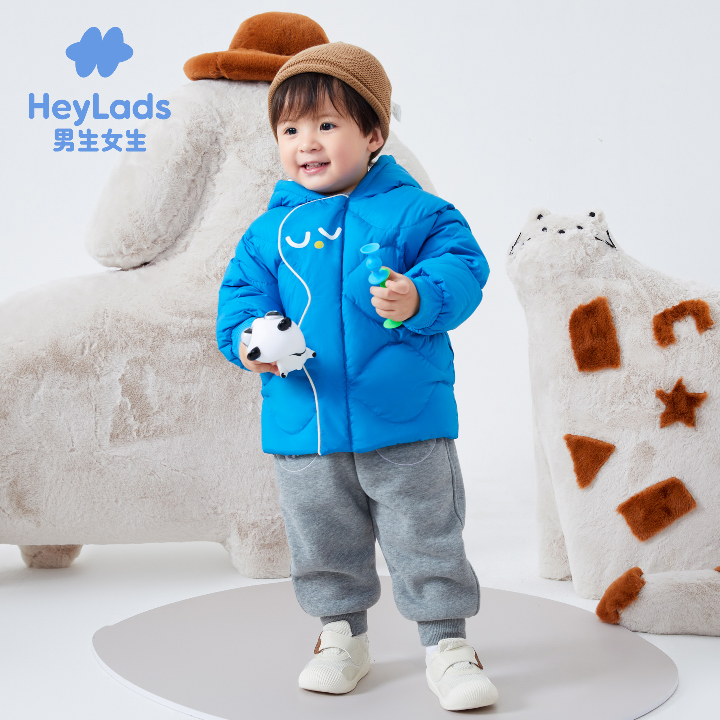 男生女生男婴童可爱风连帽羽绒服NCYAJ43428A