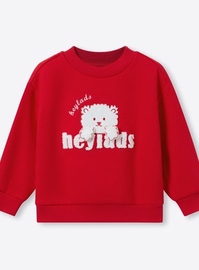 【大美唤粉丝专享】男生女生女小童可爱小熊刺绣卫衣NJNCJ43762A