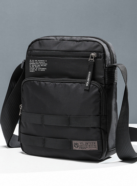 volunteer新款斜挎包男夏季户外通勤包牛津布单肩包休闲小手机包