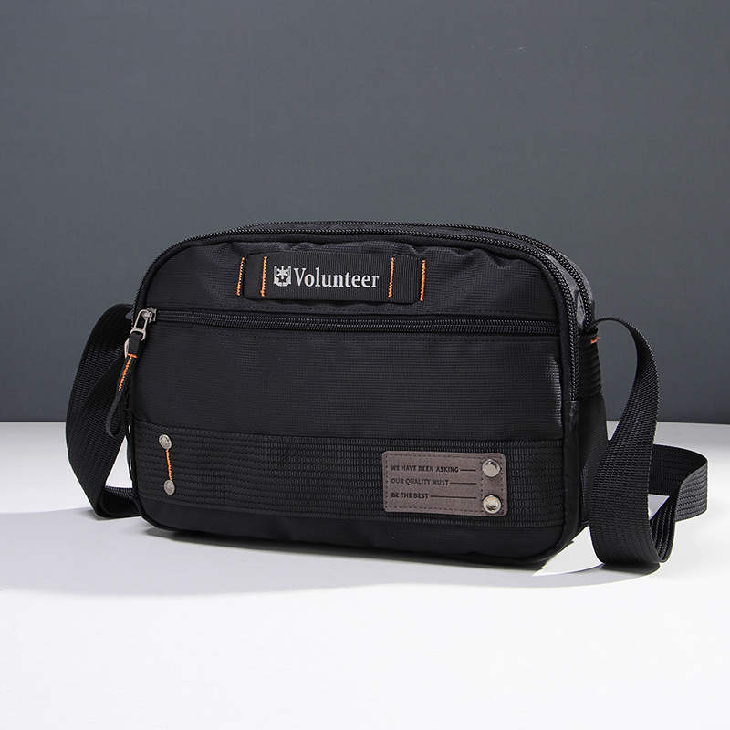 华朗迪尔帆布包中年男士单肩包牛津布背包户外通勤斜挎包男包包男