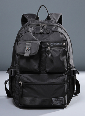 2026新款双肩包男牛津布背包男大容量电脑包帆布旅行包学生书包男