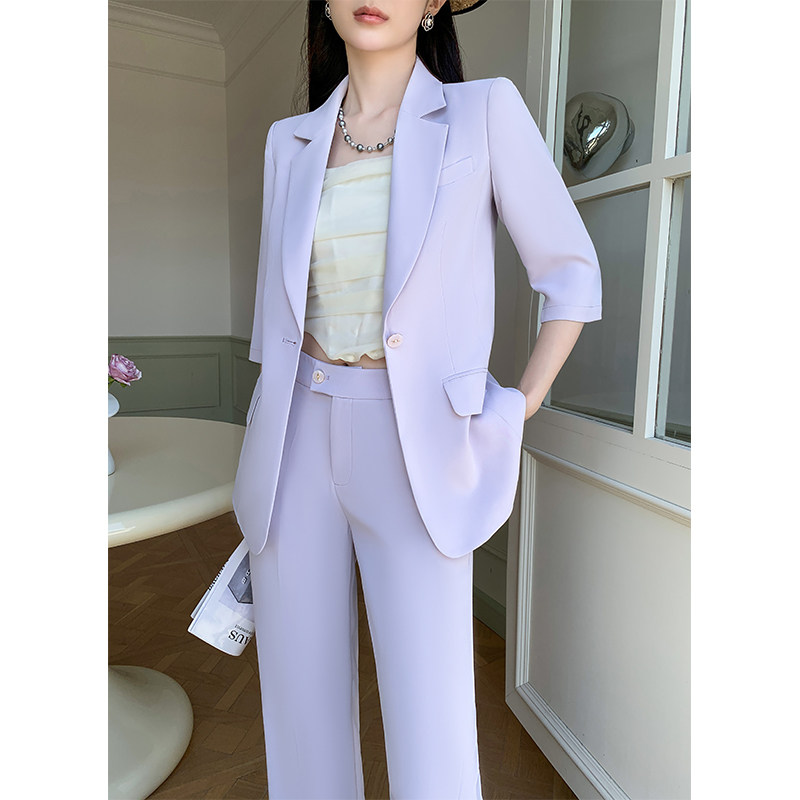 2026新款西装套装女夏装薄款时尚气质女神范高端面试正装休闲西服