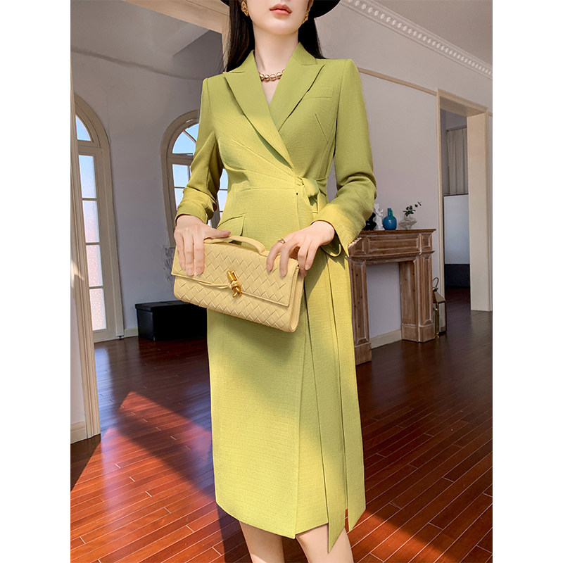 高级感秋冬西装连衣裙女艺考上镜工作服高端主持人面试正装职业裙