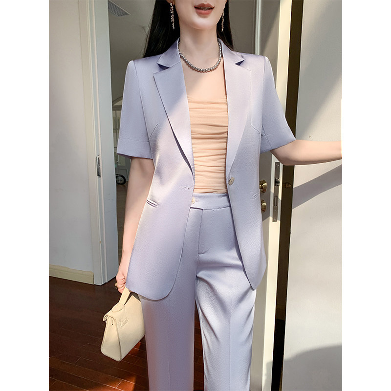 高端西装套装女2025新款夏季薄款高级感时尚气质职业正装工作服女