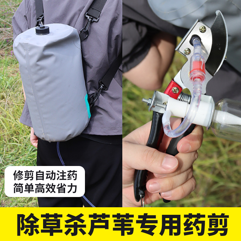 芦苇剪喷壶家用浇花室内小型喷水壶气压式杀苇药剪苇心注药神器