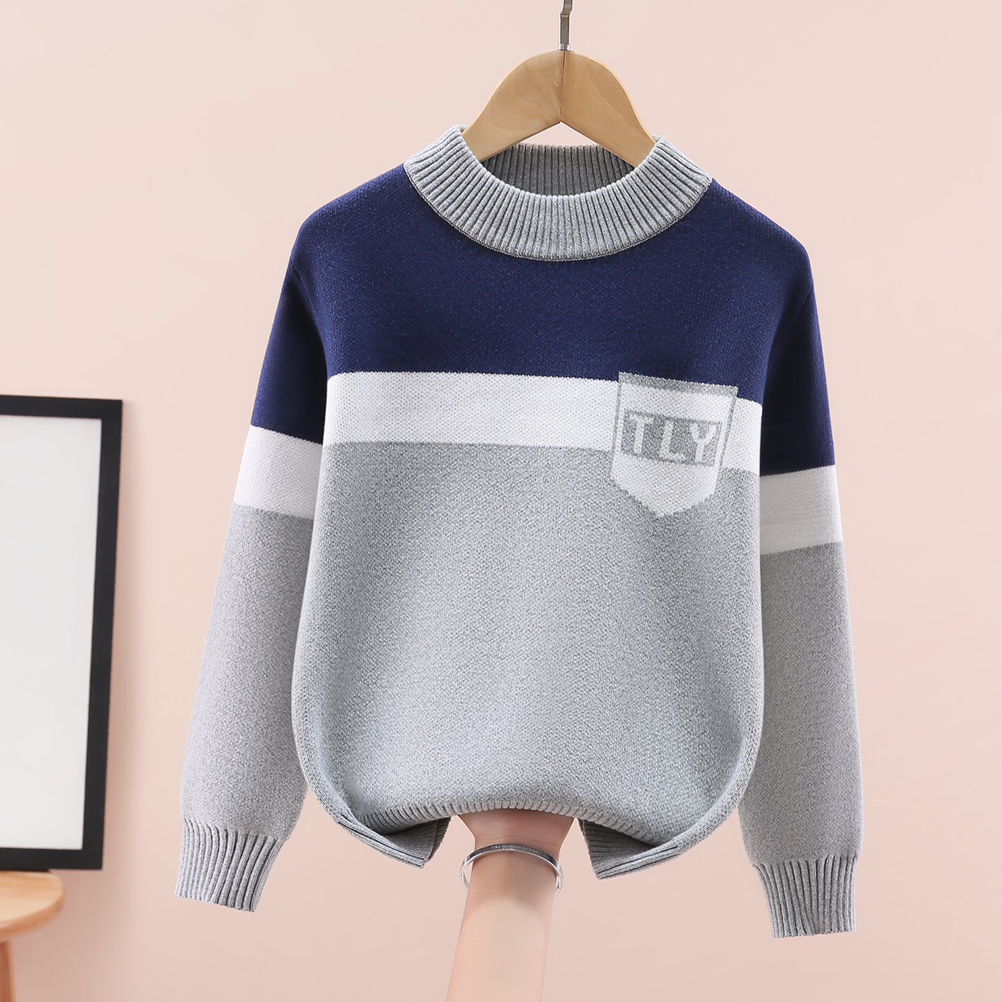 男童毛衣儿童线衣中大童冬季加绒