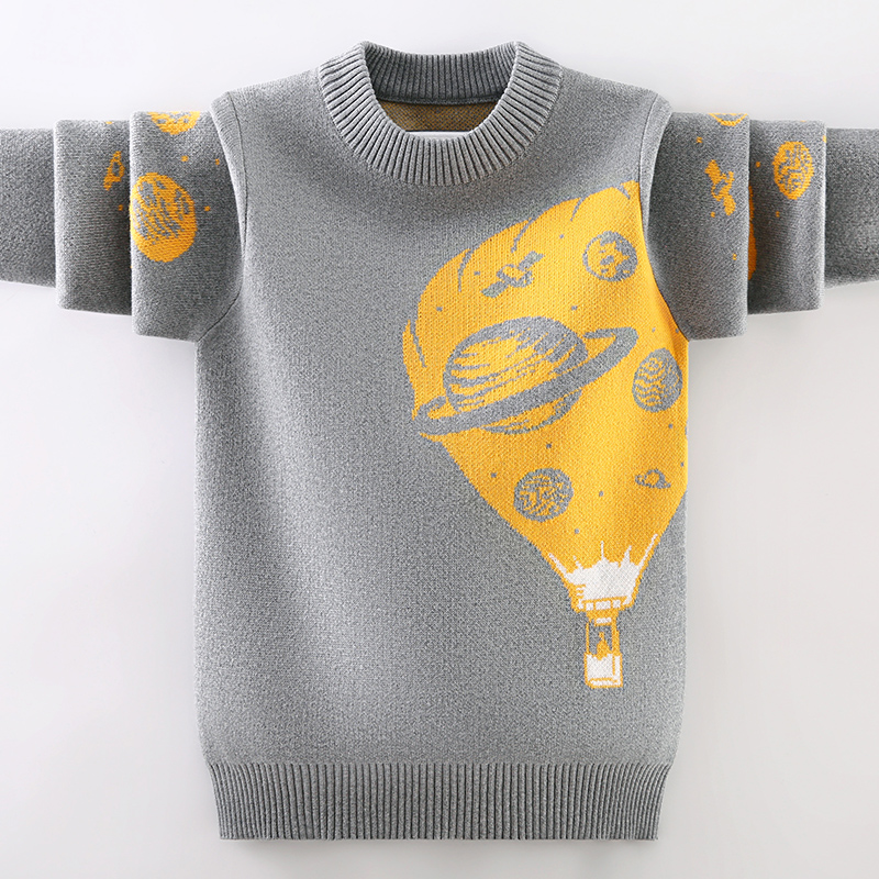 韩版冬季男童纯棉加厚毛衣