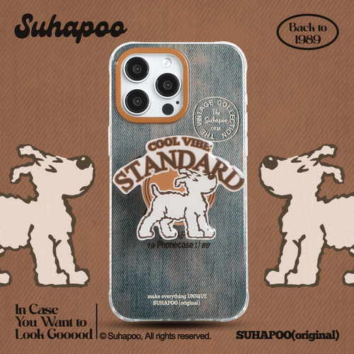 suhapoo壳内策展 废土风丁丁狗磁吸附手机壳iPhone17promax苹果16原创17ins风16pro14plus全包美式复古