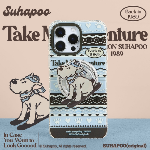 suhapoo壳内策展 棕蓝费尔岛手机壳iPhone17promax苹果16原创15ins风16pro14plus全包