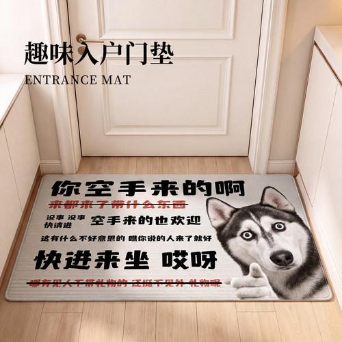 入户门地垫2026新款趣味文字地毯