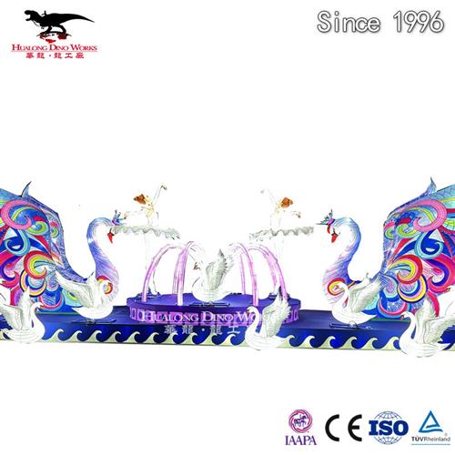 彩灯工艺旋转芭蕾小天鹅支持来图设计制作室外美陈装饰工艺品