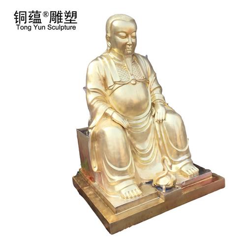 纯铜贴金真武大帝神像雕塑铸铜玄武大帝神像雕塑中岳大帝铜雕塑