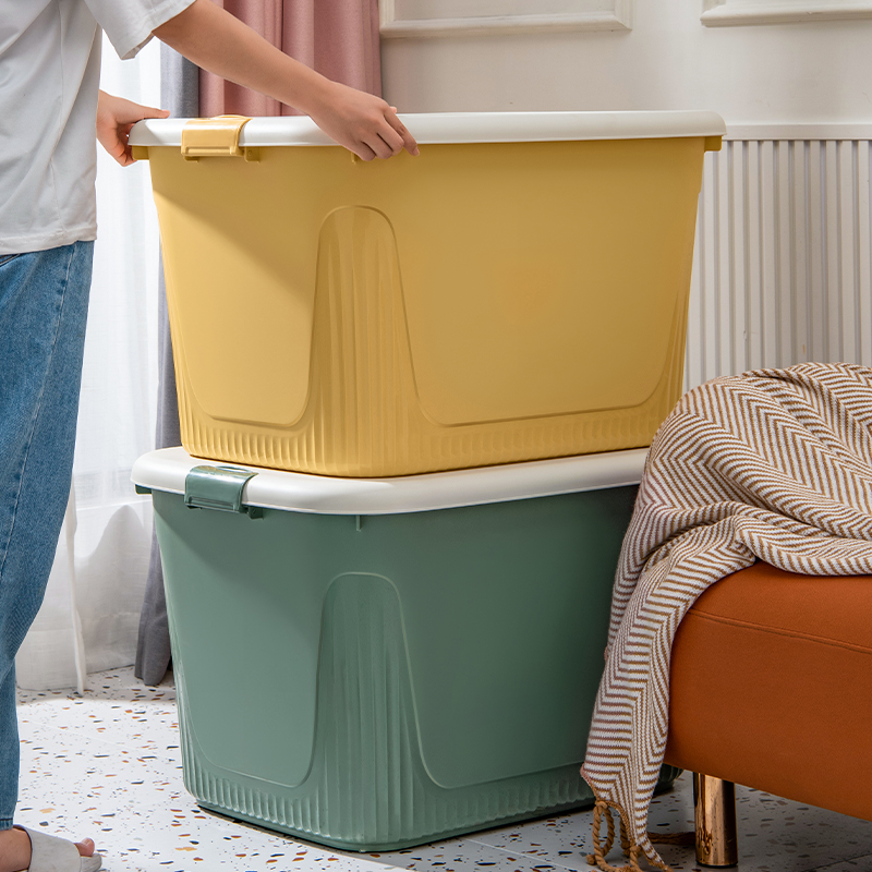 特大号收纳箱加厚家用塑料衣物整理箱玩具储物后备车载杂物箱