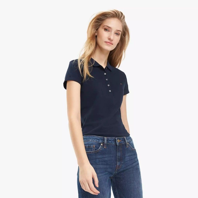 假一罚十正品TOMMY汤米POLO衫女