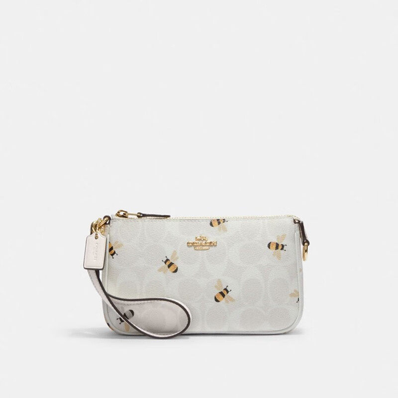 正品coach蔻驰女包nolita19新款蜜蜂印花腋下包手拿包手腕麻将包