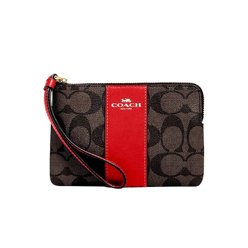 正品coach/蔻驰奥莱款女士新款时尚复古印花手拿包拉链钱包f58035