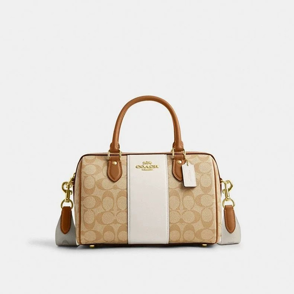 2024新款蔻驰coach女包rowan中号单肩斜挎包波士顿包手提包cr122