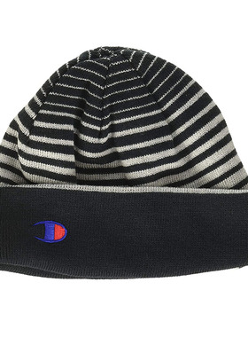 CHAMPION冠军针织帽男女情侣刺绣字母时尚百搭嘻哈保暖条纹毛线帽