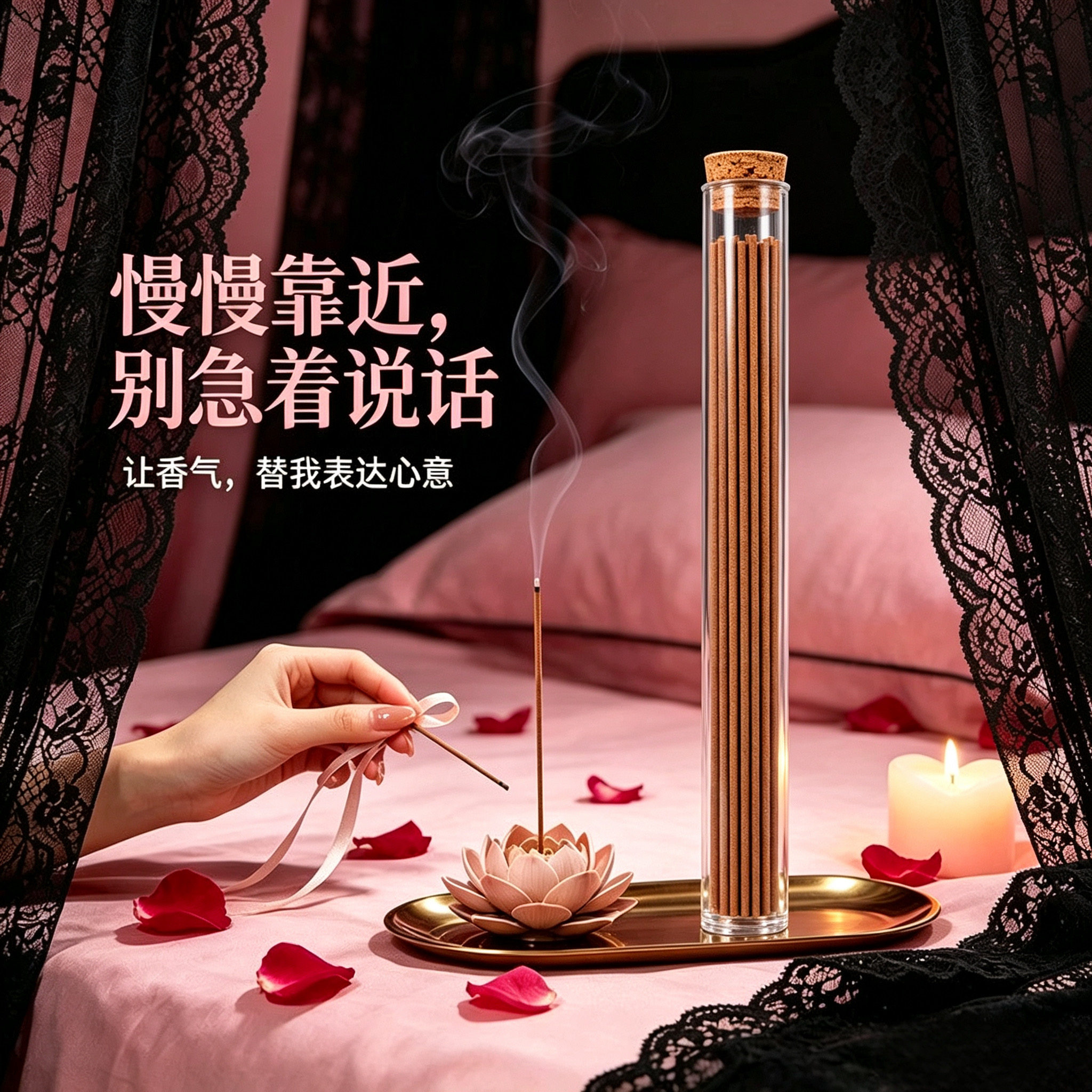 【欢宜香】情侣爆款浪漫助兴卧室夫妻情调助燃香薰线香氛贴贴专用