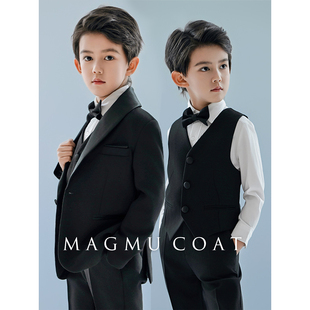 儿童西装套装男童主持人礼服男孩周岁生日帅气西服春夏季演出服装