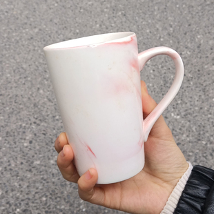 400ML 食魔师大理石纹陶瓷马克杯尾货清仓处理家用喝水杯咖啡杯子