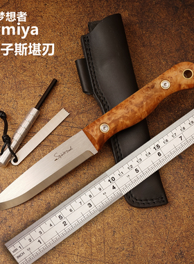 出口北欧芬兰刀雷胖子求生锋利小猎刀户外露营防身便携斯堪刃直刀