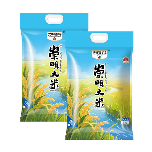 崇明大米5kg*2包 光明谷锦25年崇明新大米10斤 上海崇明大米香米