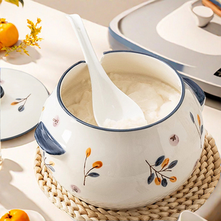 名流猪油罐陶瓷耐高温食品级家用厨房罐子大容量专用装 辣椒油调料