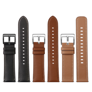 适用华为watch3真皮表链GT4/3 荣耀magic2替换gt2牛皮手表带22mm