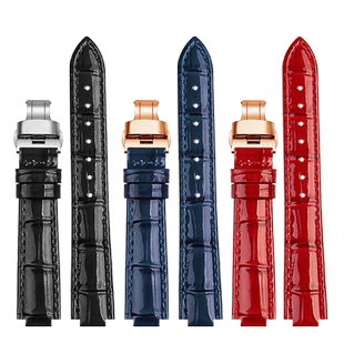 CTEX适配宝舵76085真皮手表带金海豚88128L GG009L凸口牛皮表链女