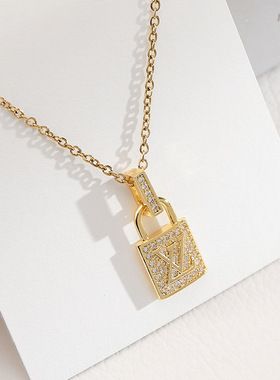 18K金满钻康康包项链女轻奢小众