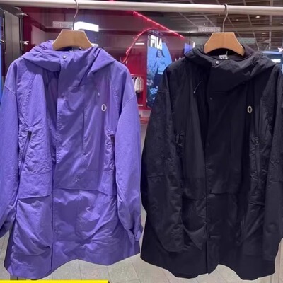 2024年秋冬零素然新款仿棉梭织格子带帽中长款外套A0243TC01