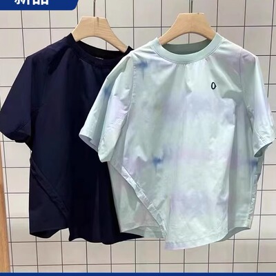 2025年夏季新品零素然女士户外防泼水宽松拼接短袖T恤A0241TS31