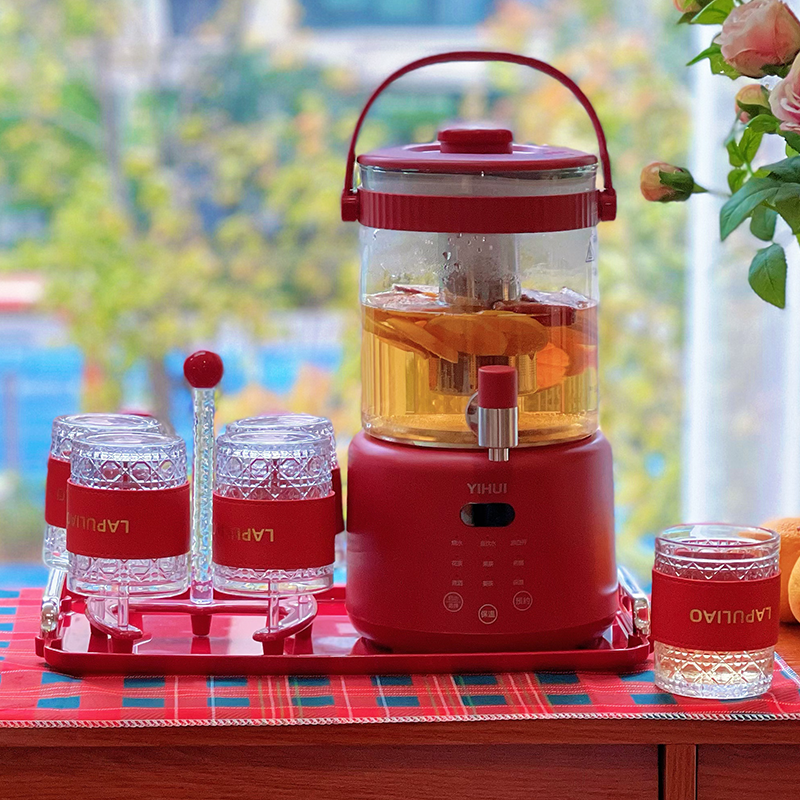 圣诞节玻璃养生壶家用多功能大容量办公室煮茶壶电热水壶煮茶器