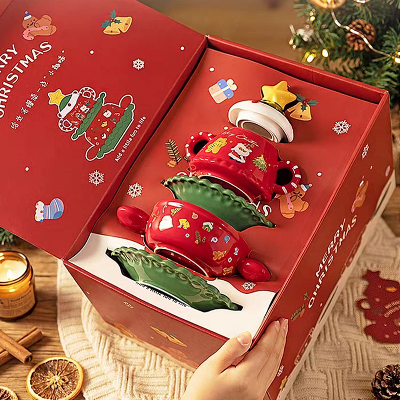 新款创意圣诞礼物女生闺蜜生日平安夜元旦新年实用水杯餐具小礼品