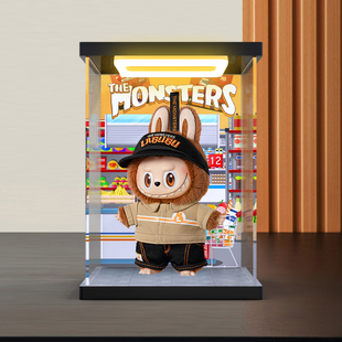 POPMART Labubu 怪味便利店 搪胶挂件 潮玩盲盒展示盒