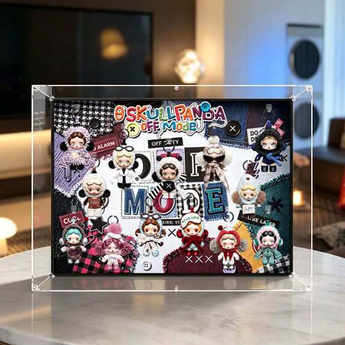 贤月适用SKULLPANDA不想不想系列毛绒公仔挂件sp盲盒场景收纳盒