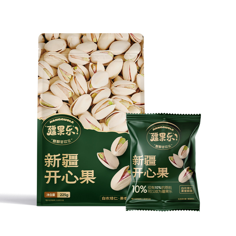 疆果乐 开心果新疆坚果干果每日坚果休闲零食225g