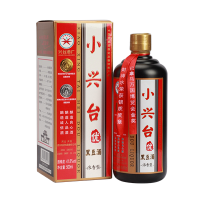 小兴台黑豆酒单瓶装浓香型白酒