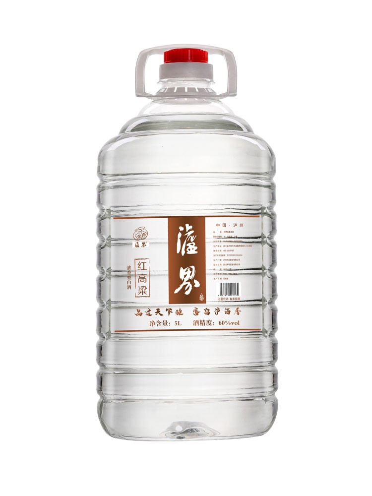 泸界酒纯粮食 60度红高粱5L装桶装泡酒浓香型大曲高度白酒老酒