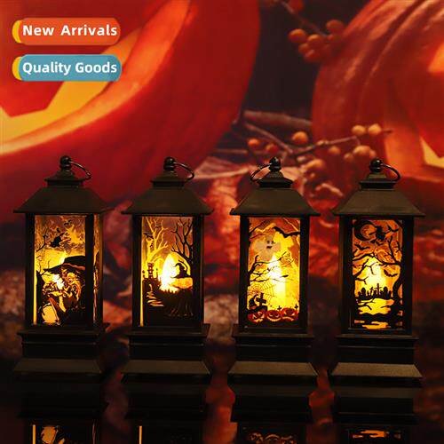 Halloween small wind lamp flame lamp oil lamp candle lamp bl